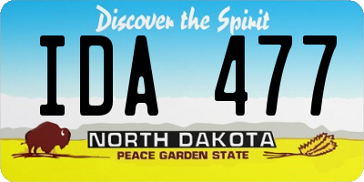 ND license plate IDA477
