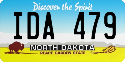 ND license plate IDA479