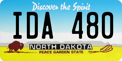 ND license plate IDA480