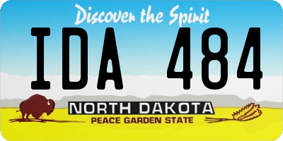 ND license plate IDA484
