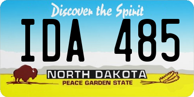 ND license plate IDA485