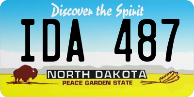 ND license plate IDA487