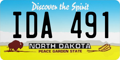 ND license plate IDA491