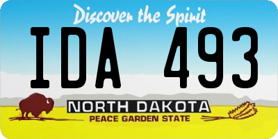 ND license plate IDA493