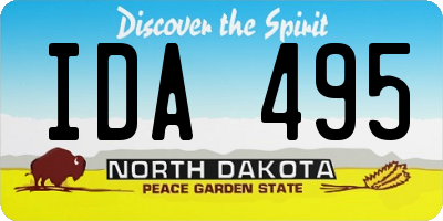ND license plate IDA495