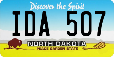 ND license plate IDA507