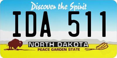 ND license plate IDA511