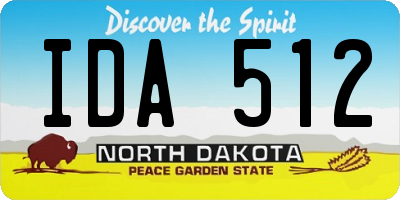 ND license plate IDA512