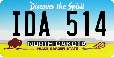 ND license plate IDA514