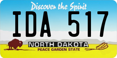 ND license plate IDA517