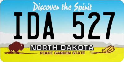 ND license plate IDA527