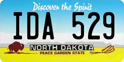 ND license plate IDA529