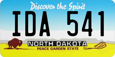 ND license plate IDA541