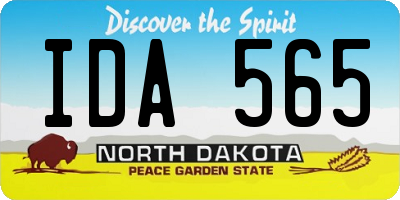ND license plate IDA565