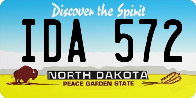 ND license plate IDA572