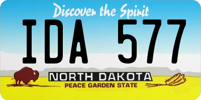 ND license plate IDA577