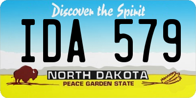 ND license plate IDA579