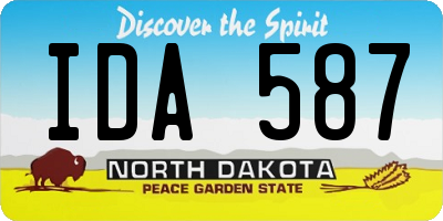 ND license plate IDA587
