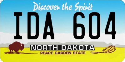 ND license plate IDA604