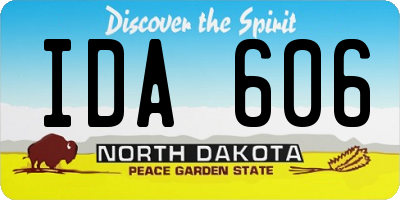 ND license plate IDA606