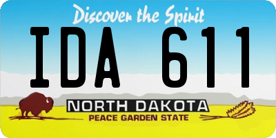 ND license plate IDA611