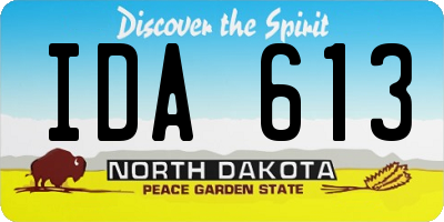 ND license plate IDA613