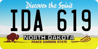 ND license plate IDA619