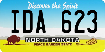 ND license plate IDA623