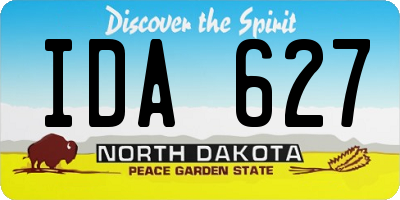 ND license plate IDA627