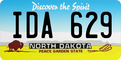 ND license plate IDA629