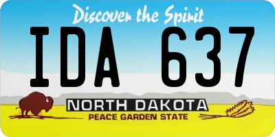 ND license plate IDA637
