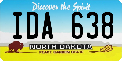 ND license plate IDA638