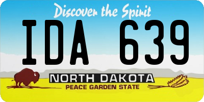 ND license plate IDA639