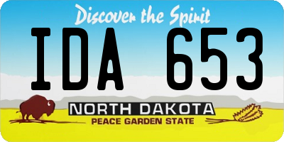ND license plate IDA653