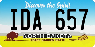 ND license plate IDA657