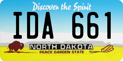 ND license plate IDA661
