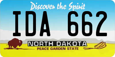 ND license plate IDA662