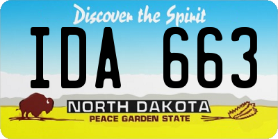 ND license plate IDA663