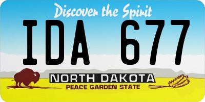 ND license plate IDA677