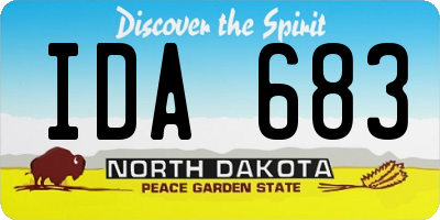 ND license plate IDA683