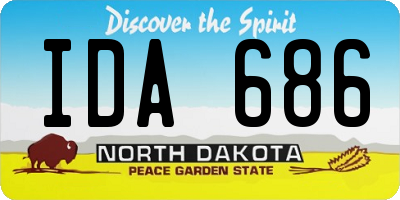 ND license plate IDA686
