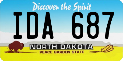 ND license plate IDA687