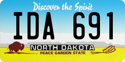 ND license plate IDA691