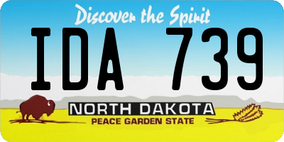 ND license plate IDA739