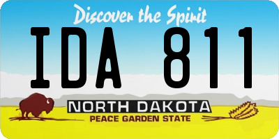ND license plate IDA811