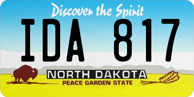 ND license plate IDA817