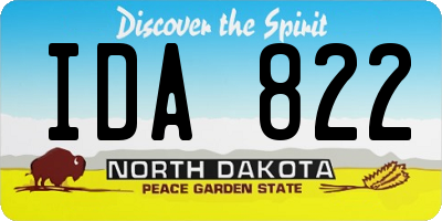 ND license plate IDA822