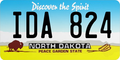 ND license plate IDA824