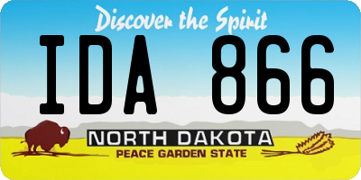 ND license plate IDA866