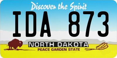 ND license plate IDA873